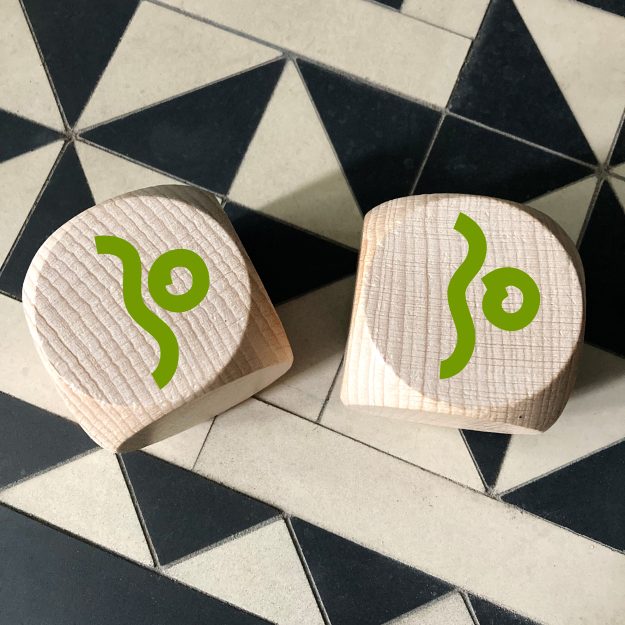 Dice with the number 30 on them